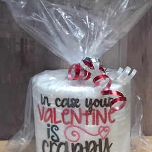 Nel caso in cui il tuo Valentino sia una schifezza. Carta igienica ricamata per San Valentino. Carta igienica ricamata. Regalo scherzoso. Regalo divertente. Ammiratore segreto.