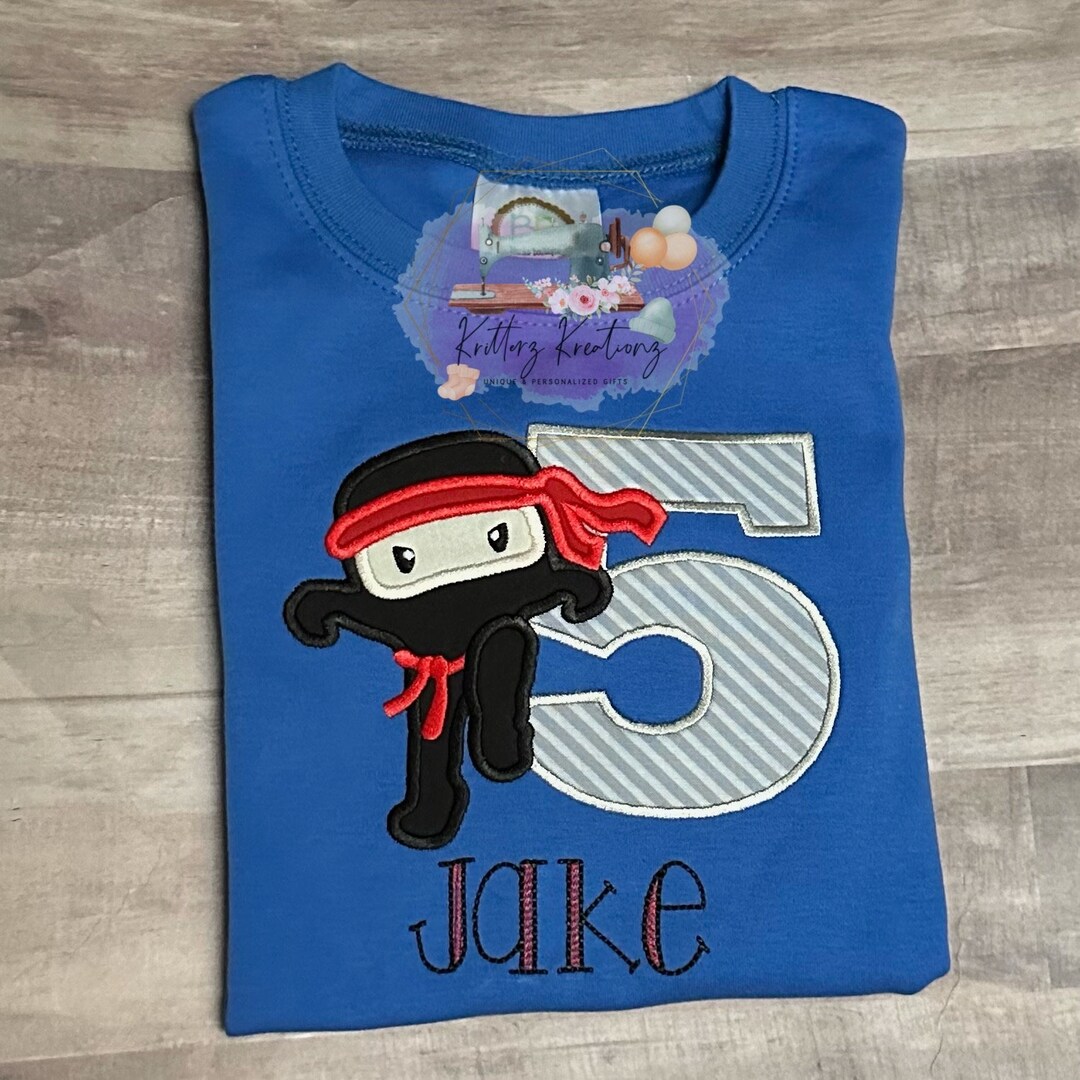 Boys Ninja Birthday Shirt. Ninja Birthday Shirt. Birthday Shirt. Boys