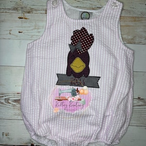 Girly Gamecocks Baby Bubble. Football Fan. College Football. Applique Bubble. Boy bubble. Girl bubble. Applique. Personalized.