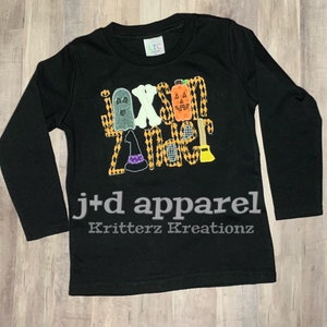 Halloween Name Shirt. Halloween Shirt. Applique Name Shirt. Boys Name Shirt. Fall Shirt. Halloween.