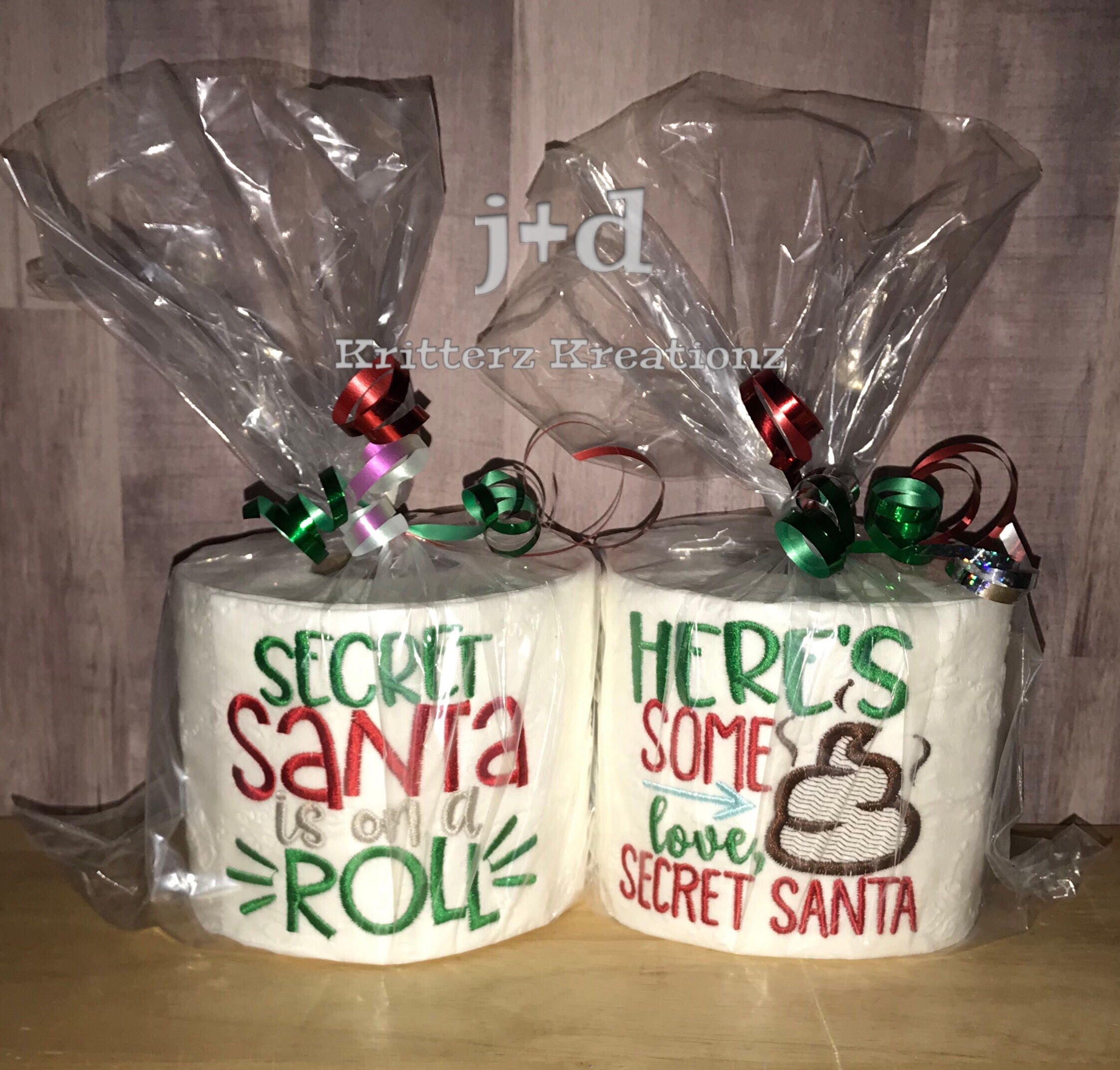 Secret Santa. Christmas. Holiday. Gift. Embroidered. Toilet Etsy Canada