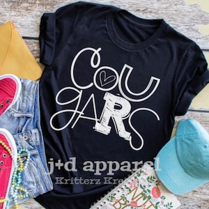 Cougars Spiritwear Shirt. Cougars Shirt. Teacher Shirt. Student Shirt. Teen Shirt. Adult Shirt.