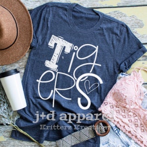 Tigers Spiritwear Shirt. Tigers Shirt. Teacher Shirt. Student Shirt. Teen Shirt. Adult Shirt.