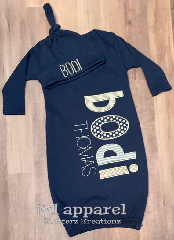 navy blue baby gown