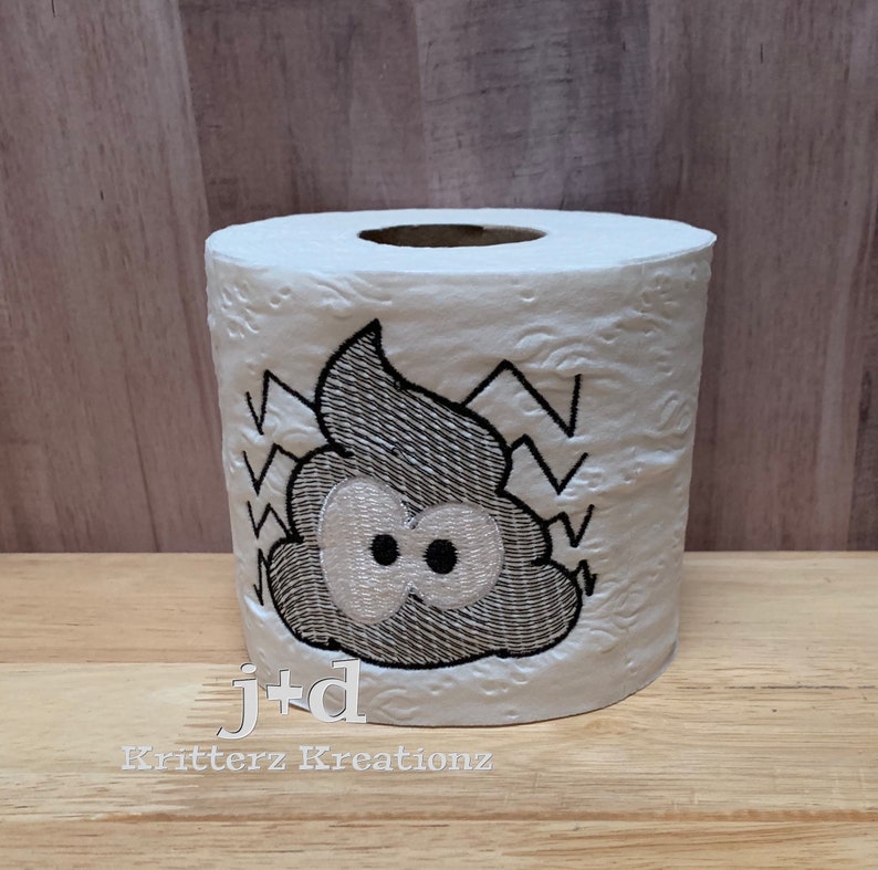 Halloween Decor. Spider. Poop Spider. Halloween Embroidered Toilet Paper. Gag Gift. Funny Gift. House Decor. Bathroom Decor. 