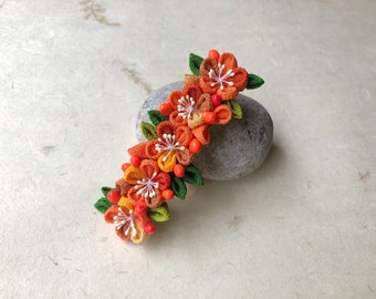 Kanzashi flower barrette vc006