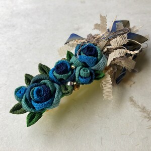 Ribbon rose barrette vc015 image 3