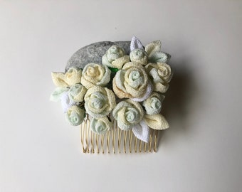 Rose Tsumami kanzashi comb TKCC2203