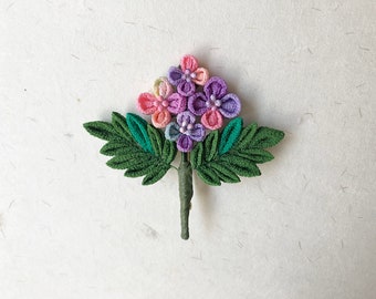 Hydrangea brooch pin TKBC2003