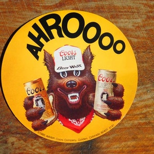 Vintage 1985 Coors Light Beer Wolf Sticker - Etsy Israel