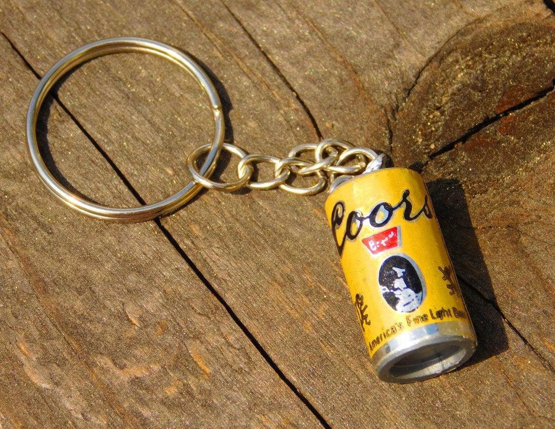 Vintage 70s Coors Banquet Beer Can Keychain Norway
