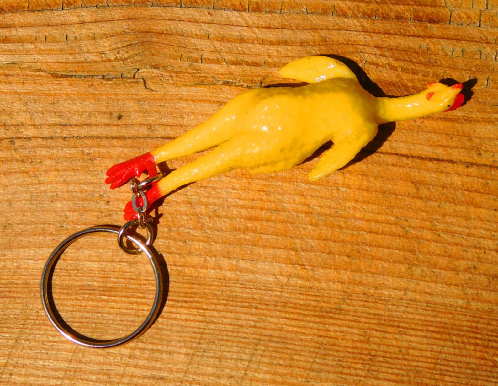 Vintage Unused Rubber Chicken Keychain Etsy