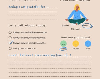 Intuition Journal, Meditation Journal, Digital Download, Kids, Teens, Reflection Journal, Downloadable,