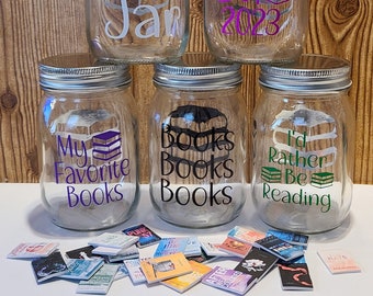 TBR Jar with Miniature Books | 16oz Handmade Book Lover Gift