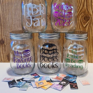 Mini Book Jar || TBR Jar || Mini Books || Miniature Book Jar || Favorite Book Jar || Books of 2025 Jar ||  Book Jar