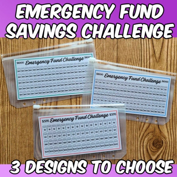 Emergency Fund Savings Challenge || Savings Challenge || Emergency Fund || Savings Tracker || Budget Planning || A6 Envelope