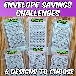 Savings Challenge Envelopes || 100 Envelope Challenge || 52 Week Challenge || Savings Tracker || Budget Planning