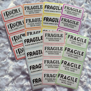 Fragile Packaging Labels 2.25x1.25 Inch Sets of 50, 75, 100 and More