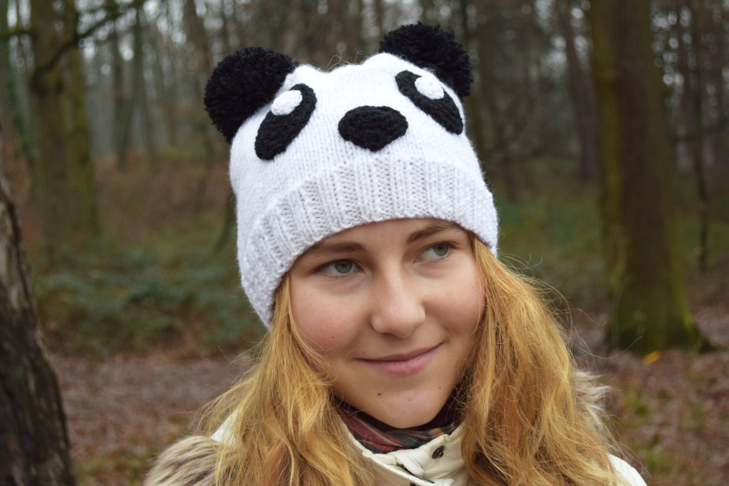 Panda Beanie Hat Animal Hand Beanie Toddler Hat Teen - Etsy