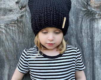 Gorro con orejas de gato para niños - Elige tu color / Charlie & Luna Co., Unisex, Bebé, Niño pequeño, Adolescente, Halloween, Sombrero, Gatito, Moderno, Gamer,