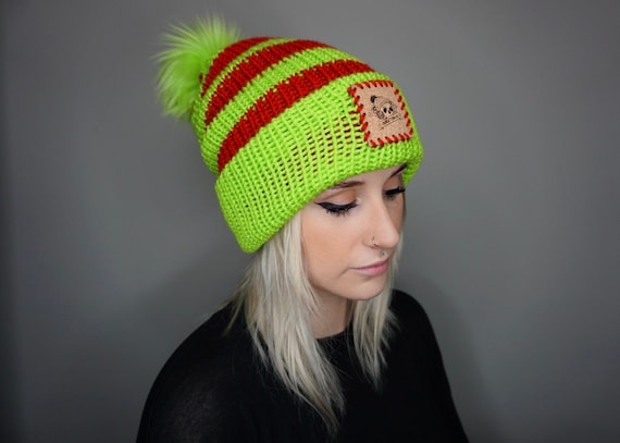 The Grinch Fox Beanie Charlie Luna Handmade, Christmas