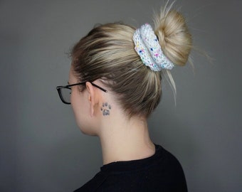 Coletero de punto Funfetti / Charlie & Luna Co. Hecho a mano, Cabello, Accesorios, Regalos para ella, Único, Moderno, Regalos para rellenar calcetines navideños