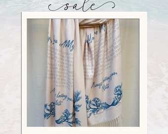 Style 4. Custom Made Scarf, Personalized Scarf, Your Design Here, Memory Keepsake Gift