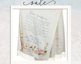 Style 5. Custom Made Scarf, Personalized Scarf, Your Design Here, Memory Keepsake Gift