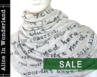 Alice in Wonderland Book Scarf