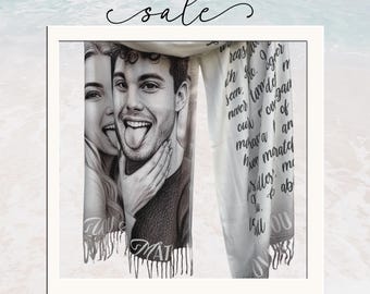 Style 7. Custom Made Scarf, Personalized Scarf, Your Design Here, Memory Keepsake Gift