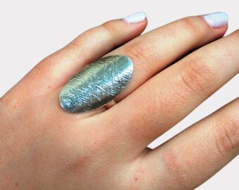 925 Sterling Silver Ring | Large Oval Ring | Statement Ring