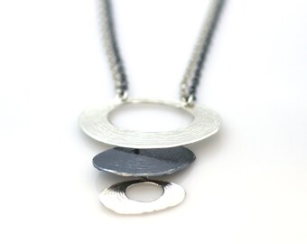 Sterling Silver Necklace - Long Silver Necklace -Silver Pendant Necklace-silver statement necklace-silver necklace chain-silver bar necklace