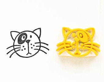 Fat cat stamp, animal rubber stamps, cat lady gift, pet stamp, best friend gift, cat lover stamp, funny stamp