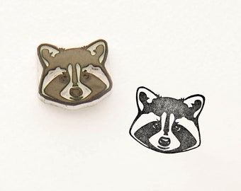 Raccoon stamp, hand carved stamp, small stamps, best friend gift, animal stamps, cute and funny stamp