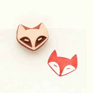 Dreamy fox, fox stamp, best friend gift, fox face, bullet journal stamp, stationery stamp, animal stamps, coworker gift