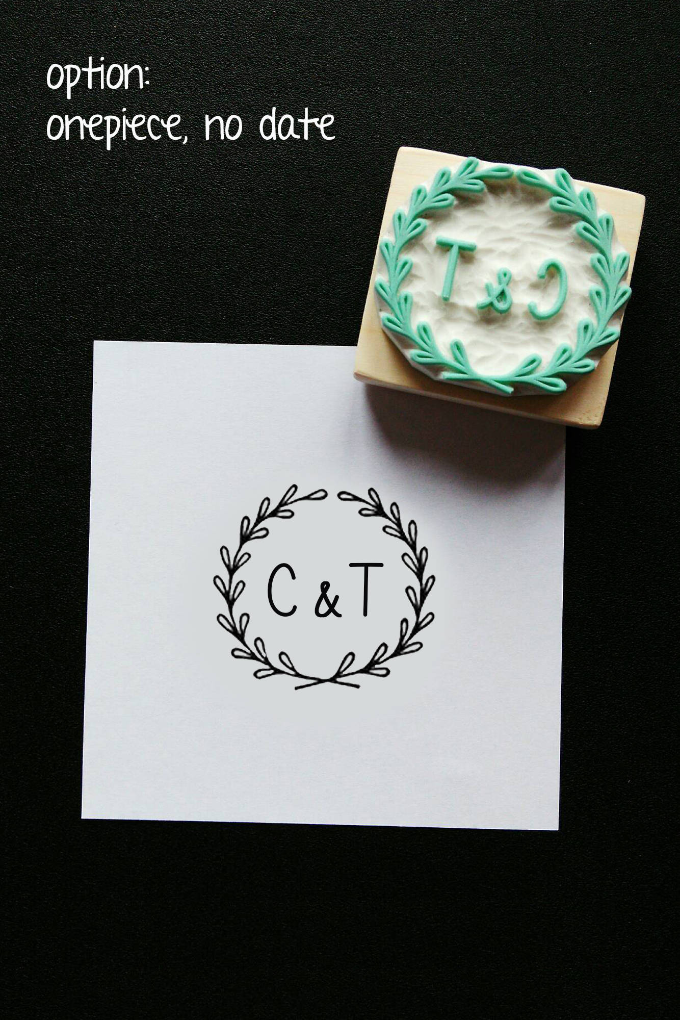 Wedding rubber stamp initials stamp custom rubber stamp Etsy