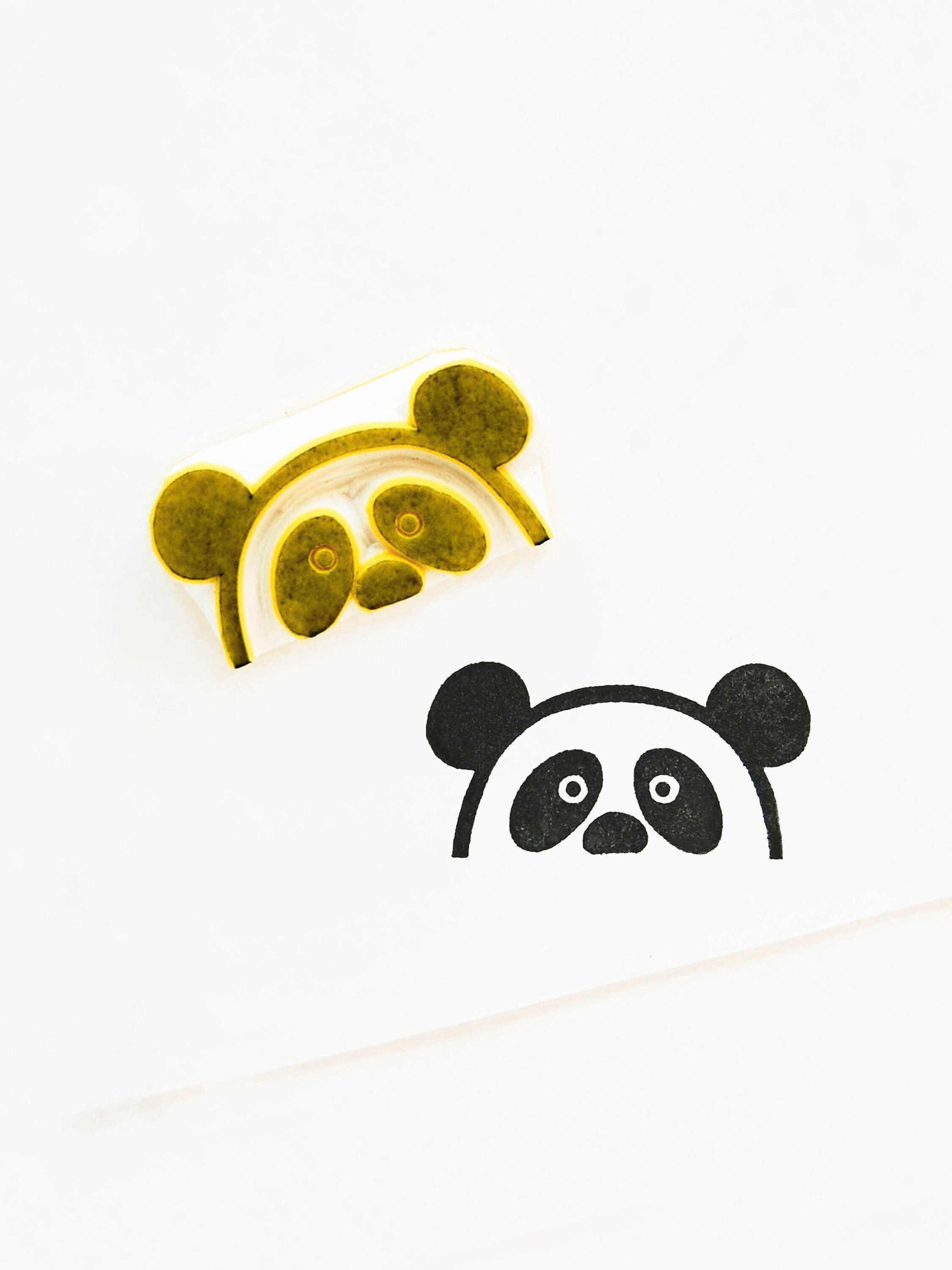 Panda Mini Stamp, Panda Ink Stamp, Panda Mini Ink Stamp, Panda