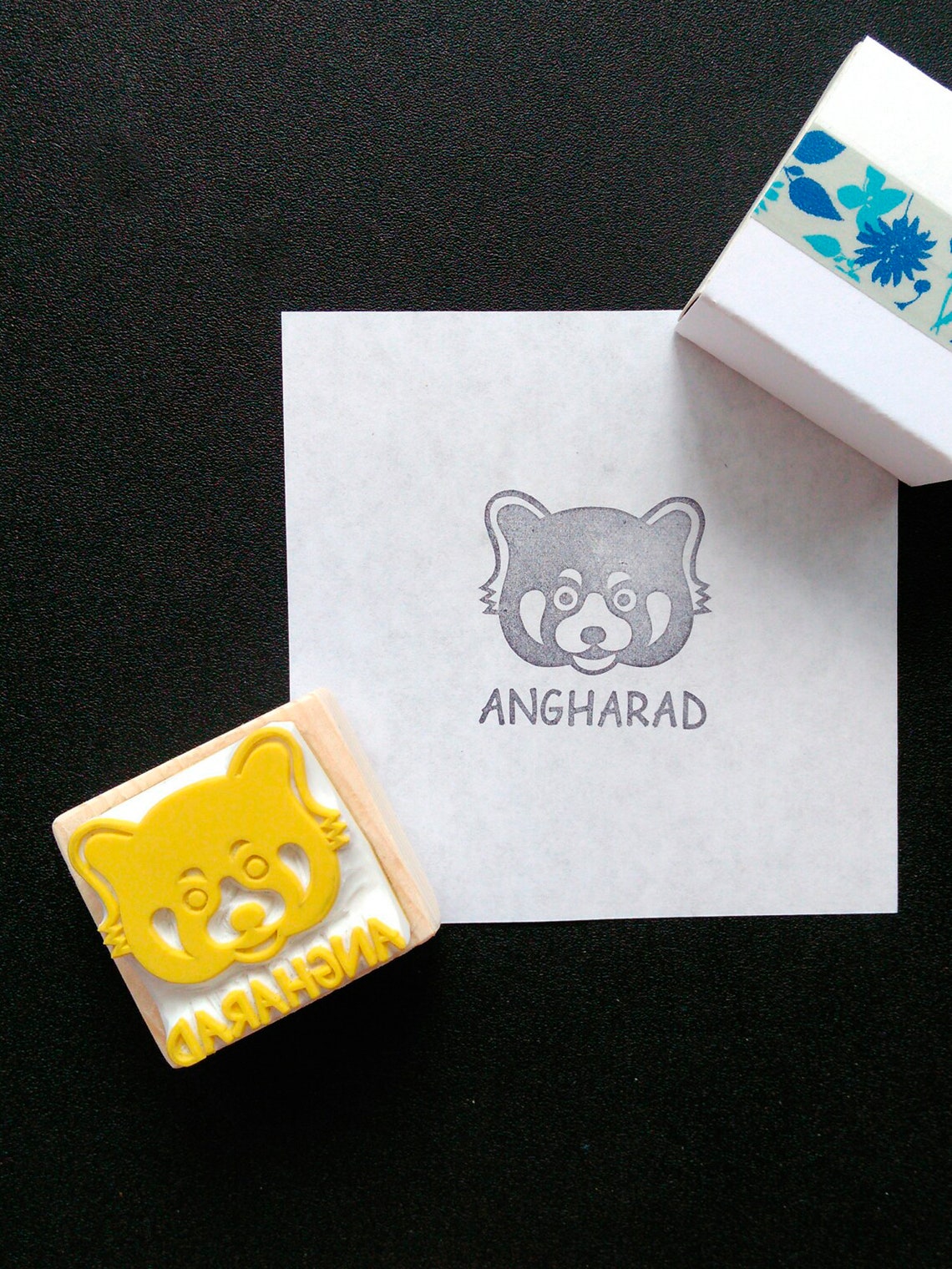 Red Panda Stamp personalized stamp animal stamps birthday Etsy