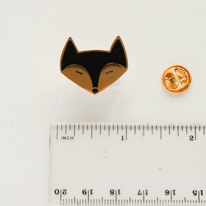 Fox enamel pin, kawaii enamel pin, fox brooch, animal enamel pin, soft enamel pin, birthday gift, best friend gift, fox badge, cute fox gift image 4