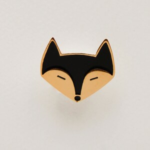 Fox enamel pin, kawaii enamel pin, fox brooch, animal enamel pin, soft enamel pin, birthday gift, best friend gift, fox badge, cute fox gift image 5