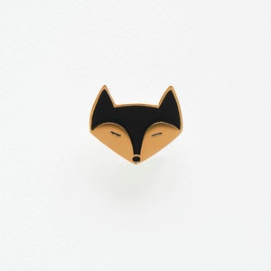 Fox enamel pin, kawaii enamel pin, fox brooch, animal enamel pin, soft enamel pin, birthday gift, best friend gift, fox badge, cute fox gift image 7