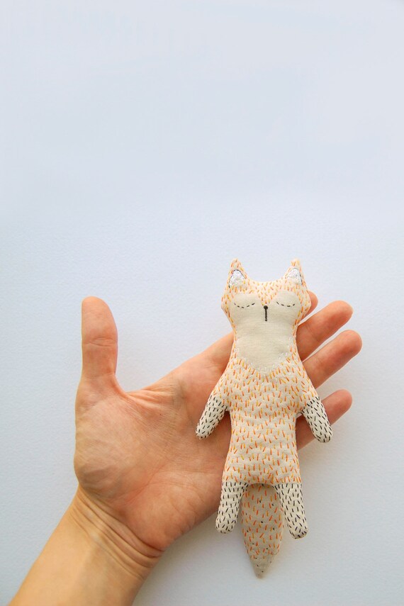 Fox animal softie baby safe fox toy fox stuffed animal Mr Etsy
