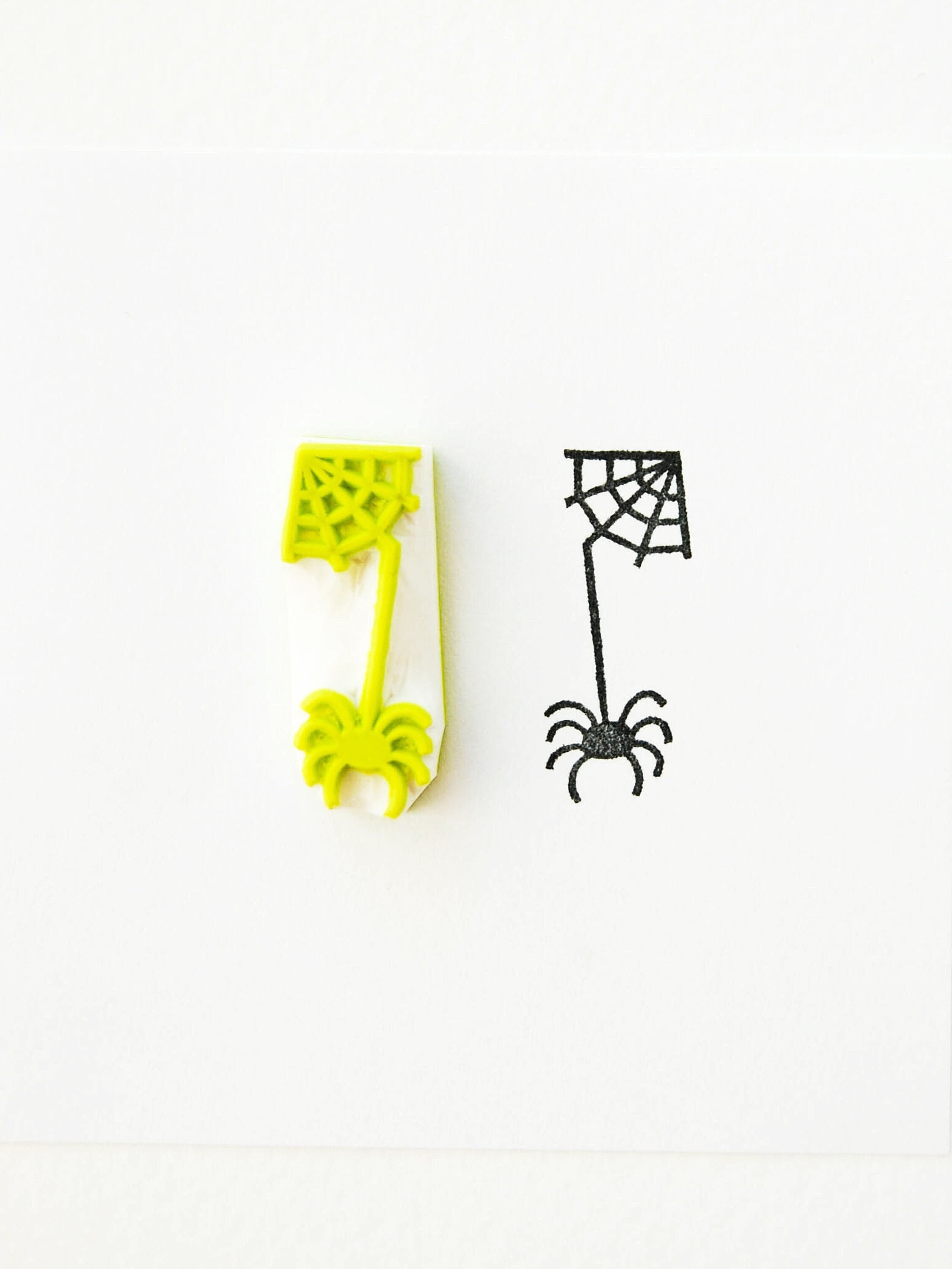 Spider Stamp Handmade Stamps Spider With Web Halloween Etsy