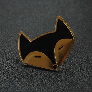 Fox enamel pin, kawaii enamel pin, fox brooch, animal enamel pin, soft enamel pin, birthday gift, best friend gift, fox badge, cute fox gift image 8