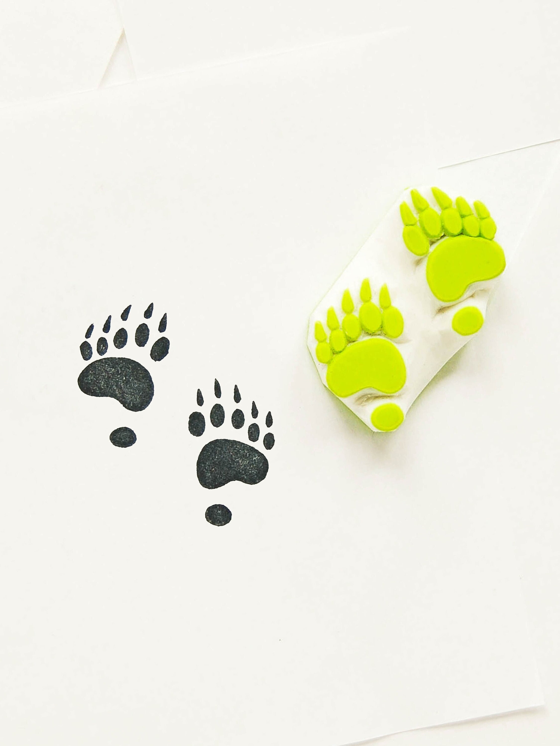Bear Paw Stamp Realistic Bear Paw Print Rubber Stamp Bear - Etsy Bear Paw Stamp Realistic Bear Paw Print Rubber Stamp Bear - Etsy