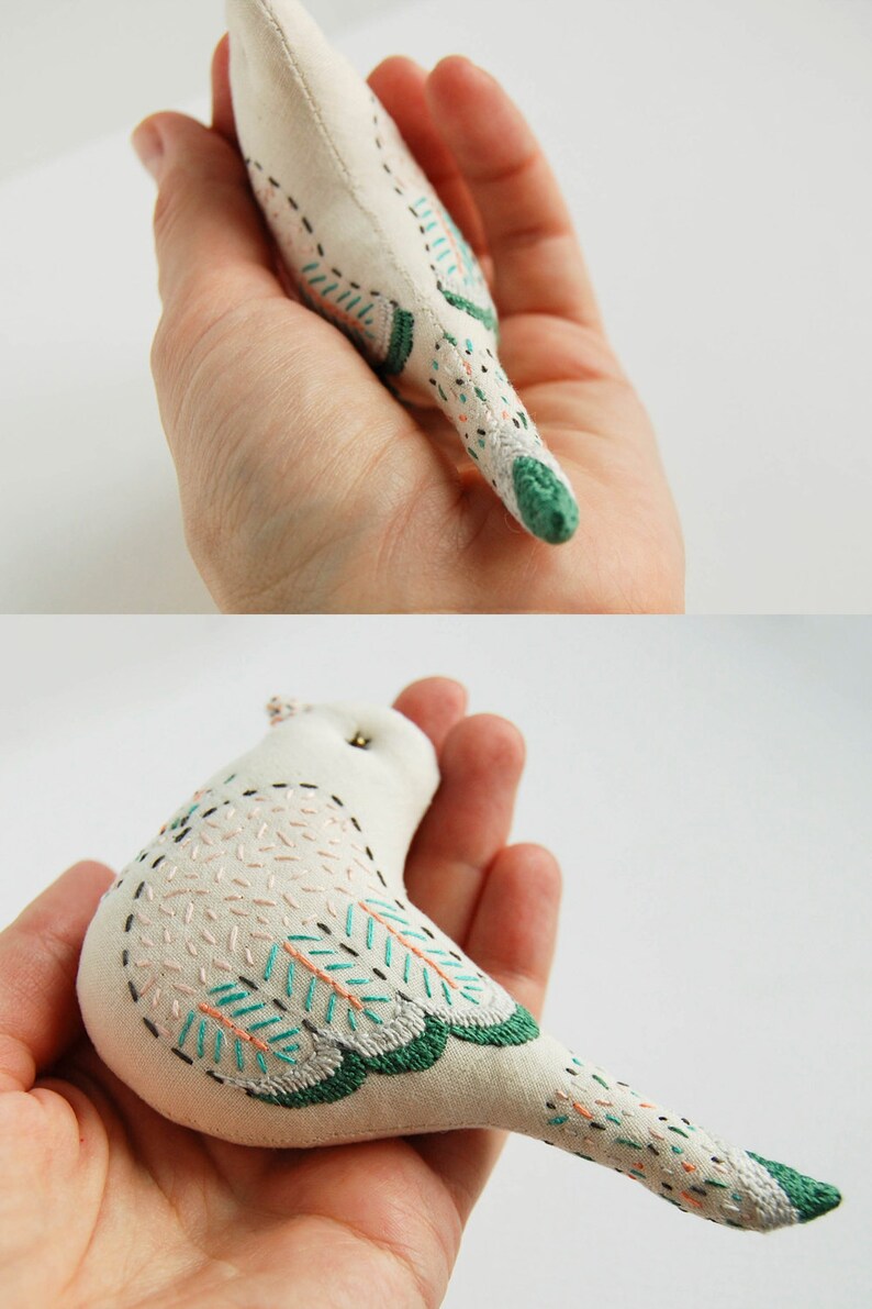 Bird 8 Green and yellow bird bird toy Christmas ornament Etsy