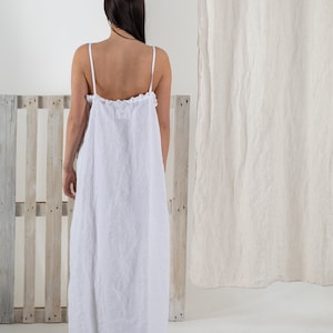 Linen dress HELEN, Long linen dress, linen nightgown, Maxi  linen dress, linen clothing , linen slip dress