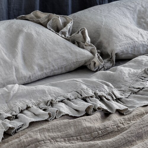 Ruffled Linen Top Sheet main image 0