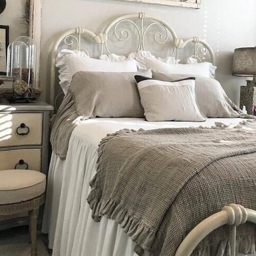 LINEN BLANKET linen Bed Scarf Bed Spread Linen Summer Duvet - Etsy