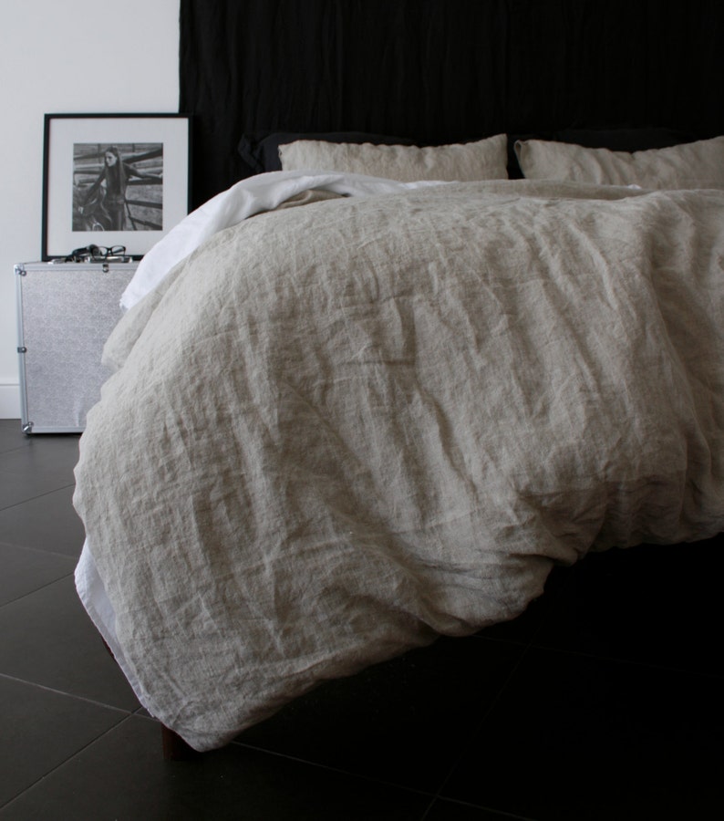 LINEN DUVET COVER. French linen duvet cover with buttons closure Made by MOOshop.58 image 6